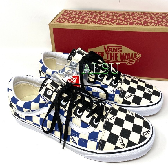💖MEGA SALE💖VANS Old Skool Big Check Canvas Navy Casual Women’s VN0A4U3BWRT - Picture 2 of 10